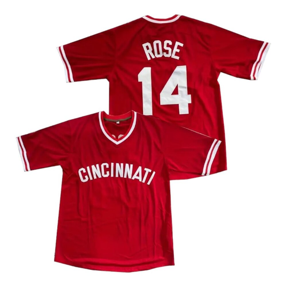 Cincinnati Reds Pete Rose #14 Baseball Jersey Stitched Red Men's Size X-Large